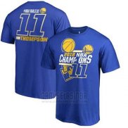 Camiseta Manga Corta Klay Thompson Golden State Warriors Azul 2018 NBA Finals Champions