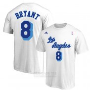 Camiseta Manga Corta Kobe Bayant 8 Los Angeles Lakers Blanco Hardwood Classics