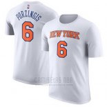 Camiseta Manga Corta Kristaps Porzingis New York Knicks Blanco3
