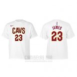 Camiseta Manga Corta Lebron James Cleveland Cavaliers Blanco2