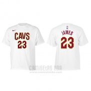 Camiseta Manga Corta Lebron James Cleveland Cavaliers Blanco2