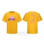 Camiseta Manga Corta Lonzo Ball Los Angeles Lakers Amarillo Peppa Pig Cruzado