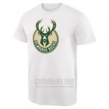 Camiseta Manga Corta Milwaukee Bucks Blanco