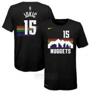 Camiseta Manga Corta Nikola Jokic Denver Nuggets Negro 2019-20 Ciudad Dri-FIT