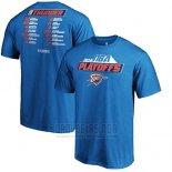 Camiseta Manga Corta Oklahoma City Thunder Azul 2019 NBA Playoffs Tradition Roster