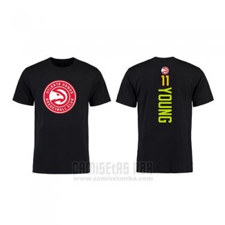 Camiseta Manga Corta Trae Young Atlanta Hawks Negro2