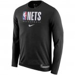 Camiseta Manga Larga Brooklyn Nets 2019 Negro