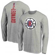 Camiseta Manga Larga Kawhi Leonard Los Angeles Clippers 2019-20 Gris