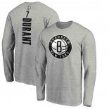 Camiseta Manga Larga Kevin Durant Brooklyn Nets 2019-20 Gris