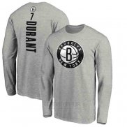 Camiseta Manga Larga Kevin Durant Brooklyn Nets 2019-20 Gris