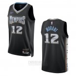 Camiseta Memphis Grizzlies Ja Morant #12 Ciudad 2022-23 Negro