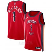 Camiseta New Orleans Pelicans Zion Williamson #1 Statement 2023-24 Rojo