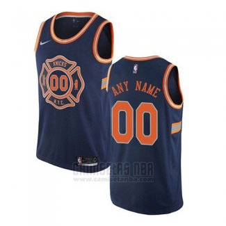 Camiseta New York Knicks Ciudad 2017-18 Personalizada Azul