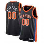 Camiseta New York Knicks Personalizada Ciudad 2022-23 Negro