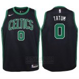 Camiseta Nino Boston Celtics Jayson Tatum #0 2017-18 Negro