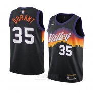 Camiseta Nino Phoenix Suns Kevin Durant #35 Ciudad 2020-21 Negro