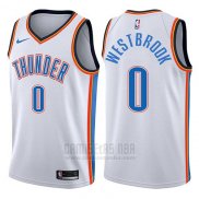 Camiseta Oklahoma City Thunder Russell Westbrook #0 2017-18 Blanco