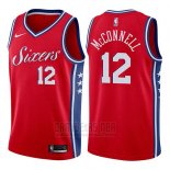 Camiseta Philadelphia 76ers T.j. McConnell #12 Statement 2017-18 Rojo