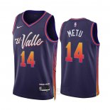 Camiseta Phoenix Suns Chimezie Metu #14 Ciudad 2023-24 Violeta