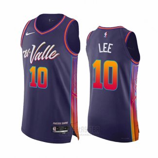 Camiseta Phoenix Suns Damion Lee #10 Ciudad Autentico 2023-24 Violeta