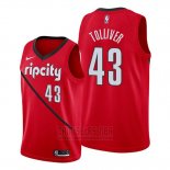 Camiseta Portland Trail Blazers Anthony Tolliver #43 Earned Rojo