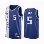 Camiseta Sacramento Kings De'Aaron Fox #5 Ciudad 2023 24 Azul