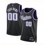 Camiseta Sacramento Kings Personalizada Ciudad 2021-22 Negro