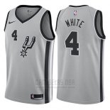 Camiseta San Antonio Spurs Derrick White #4 Statement 2017-18 Gris