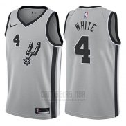 Camiseta San Antonio Spurs Derrick White #4 Statement 2017-18 Gris
