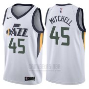 Camiseta Utah Jazz Donovan Mitchell #45 Association 2017-18 Blanco