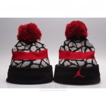 Gorro Beanie Jordan Negro Rojo2