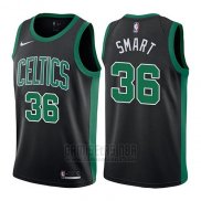 Camiseta Boston Celtics Marcus Smart #36 Statehombret 2017-18 Negro