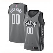 Camiseta Brooklyn Nets Personalizada Statement Gris