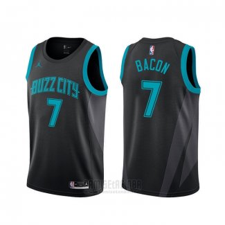 Camiseta Charlotte Hornets Dwayne Bacon #7 Ciudad Negro