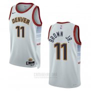 Camiseta Denver Nuggets Bruce Brown JR. #11 Ciudad 2022-23 Blanco