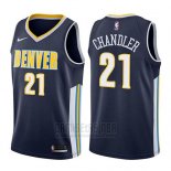 Camiseta Denver Nuggets Wilson Chandler #21 Icon 2017-18 Azul