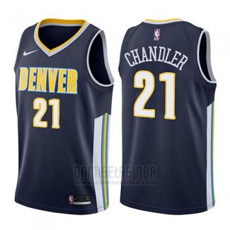 Camiseta Denver Nuggets Wilson Chandler #21 Icon 2017-18 Azul