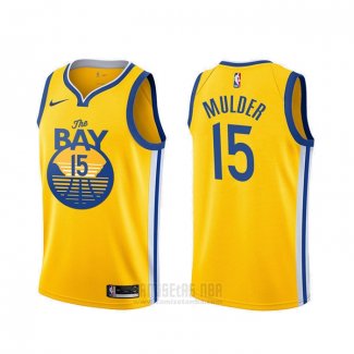 Camiseta Golden State Warriors Mychal Mulder #15 Statement Amarillo