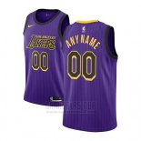 Camiseta Los Angeles Lakers Ciudad 2018-19 Violeta Personalizada