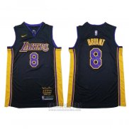 Camiseta Los Angeles Lakers Kobe Bryant #8 Retirement 2018 Negro