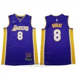 Camiseta Los Angeles Lakers Kobe Bryant #8 Retirement 2018 Violeta