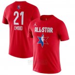 Camiseta Manga Corta All Star 2020 Philadelphia 76ers Joel Embiid Rojo