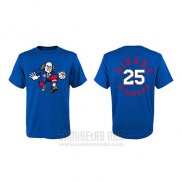 Camiseta Manga Corta Ben Simmons Philadelphia 76ers Azul4