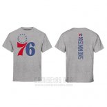 Camiseta Manga Corta Ben Simmons Philadelphia 76ers Gris