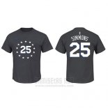 Camiseta Manga Corta Ben Simmons Philadelphia 76ers Gris Ciudad