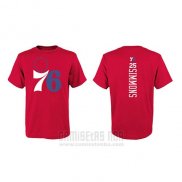 Camiseta Manga Corta Ben Simmons Philadelphia 76ers Rojo3