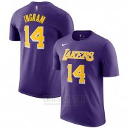 Camiseta Manga Corta Brandon Ingram Los Angeles Lakers 2019 Violeta
