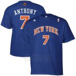 Camiseta Manga Corta Carmelo Anthony New York Knicks Azul