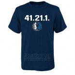Camiseta Manga Corta Dallas Mavericks Dirk Nowitzki 41.21.1 Azul Marino