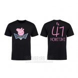 Camiseta Manga Corta Dirk Nowitzki Dallas Mavericks Negro Peppa Pig Cruzado